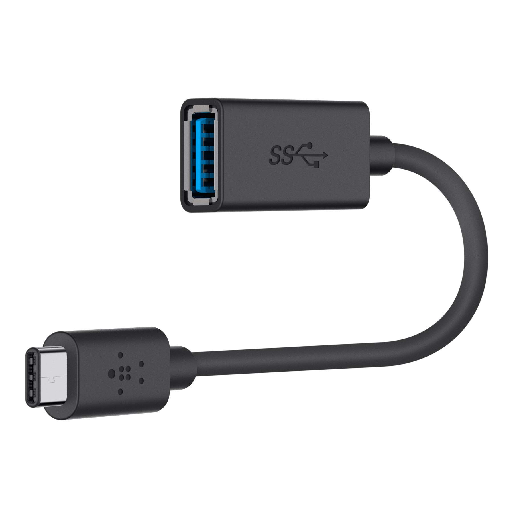 Belkin USB C to USB Adapter 3.0 - USB Type C Charger & Cable Compatible with iPad Pro, iPad Air, MacBook Pro, MacBook Air, Chromebook Pixel - Fast Charging & Data Transfer for Home, Office & Travel