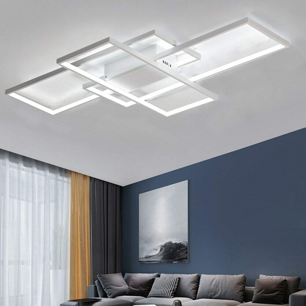 YIYIBYUS Modern Acrylic LED Ceiling Light with Stepless Dimming, 3000K-6000K Color Temperature, Ultra-Thin Design & High Light Transmittance - Perfect for Living Room, Bedroom, Study, Dining Room Lighting
