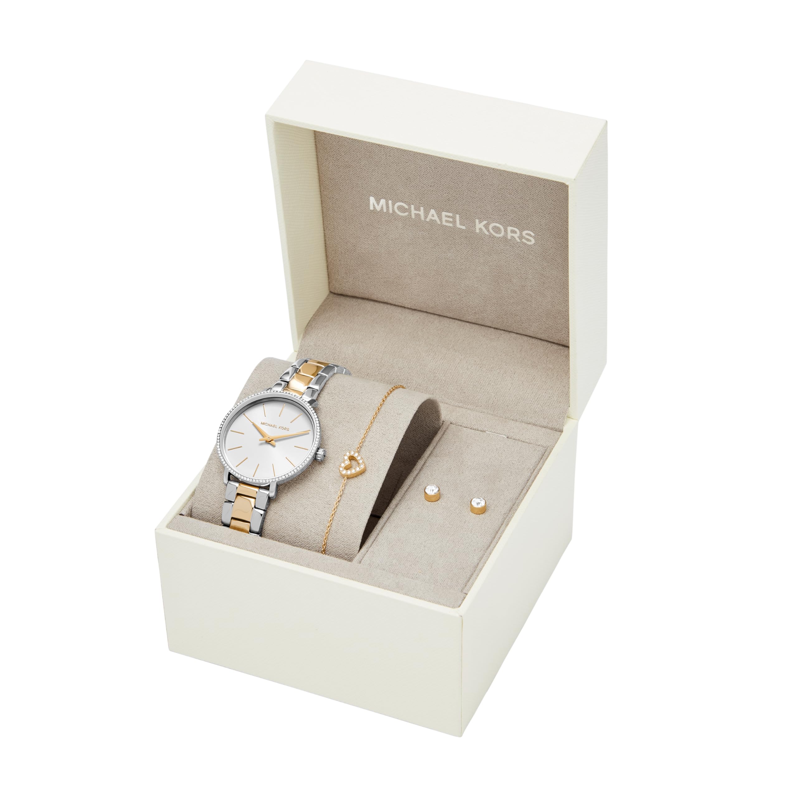 Michael Kors Pyper Women's Watch - Stainless Steel Watch with Interchangeable Bands (Steel/Leather/Silicone) | Elegant Fashion Accessory for Work, Parties & Everyday Wear