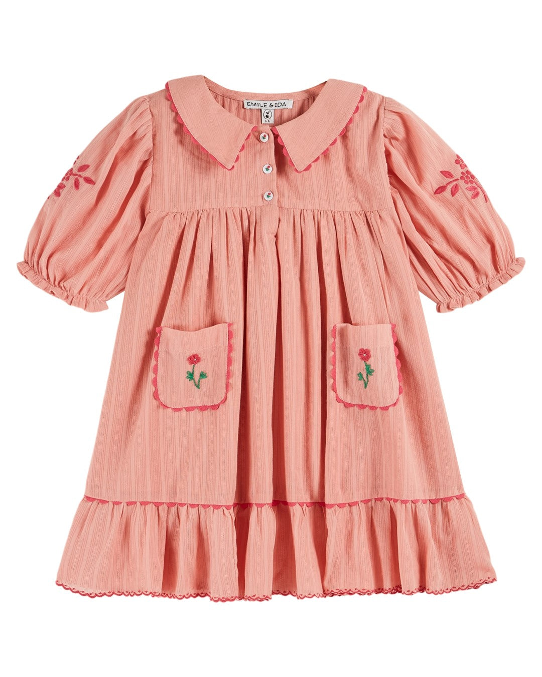 Emile et Ida Embroidered Blossom Dress - Floral Summer Dress for Women | Elegant Embroidery & Comfort Fit | Perfect for Weddings, Garden Parties & Brunch Dates