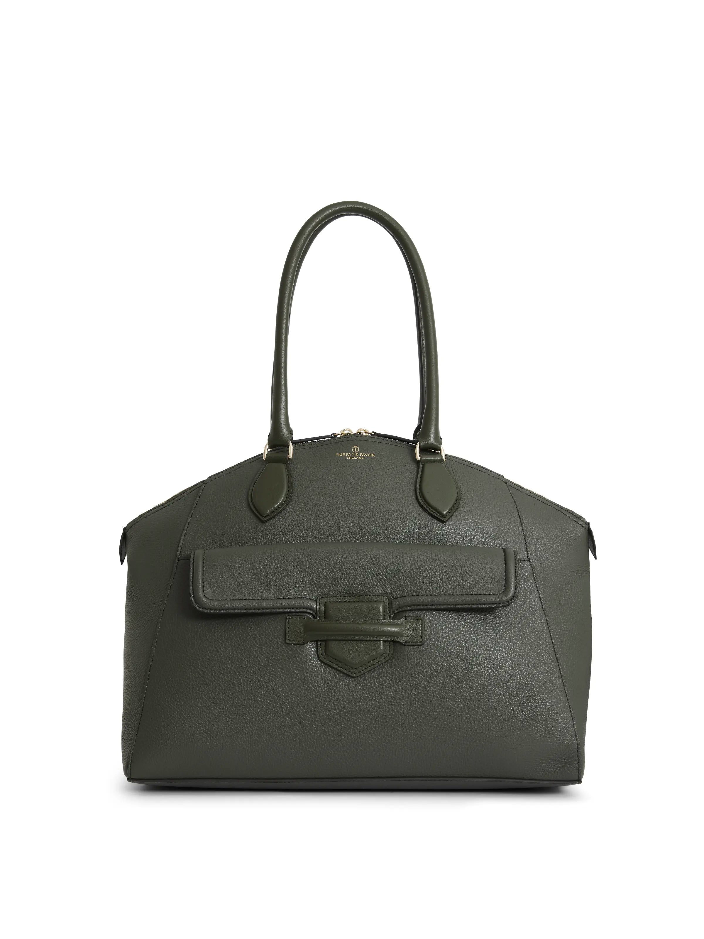 Massingham Handbag | Premium Moss Green Leather Tote for Women | Perfect for Work, Travel & Everyday Use