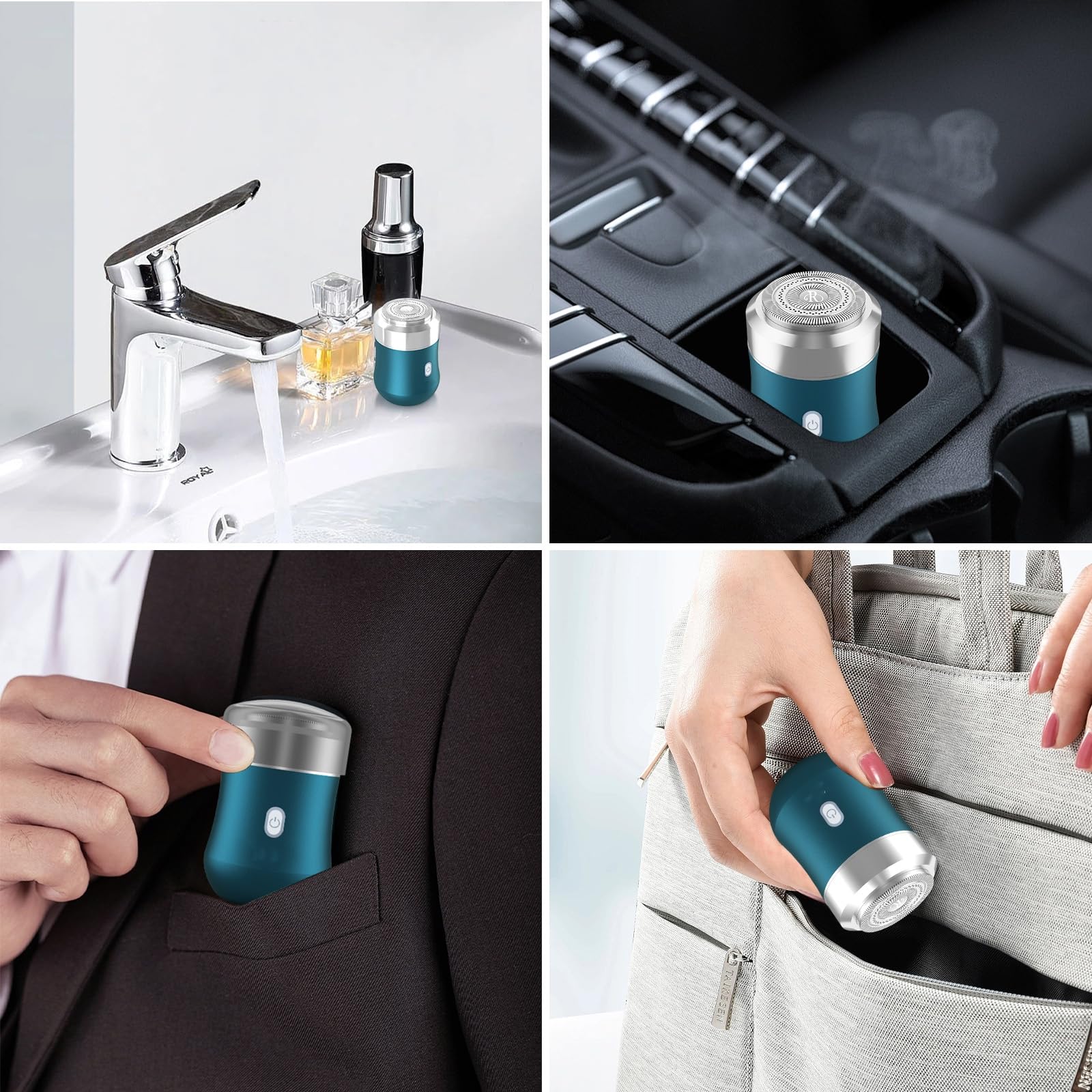 Mini Dual-Head Electric Shaver for Men - Portable & Rechargeable Travel Shaver with Double Head, USB Charging, Wet/Dry Use - Perfect for Home, Office & Travel Grooming