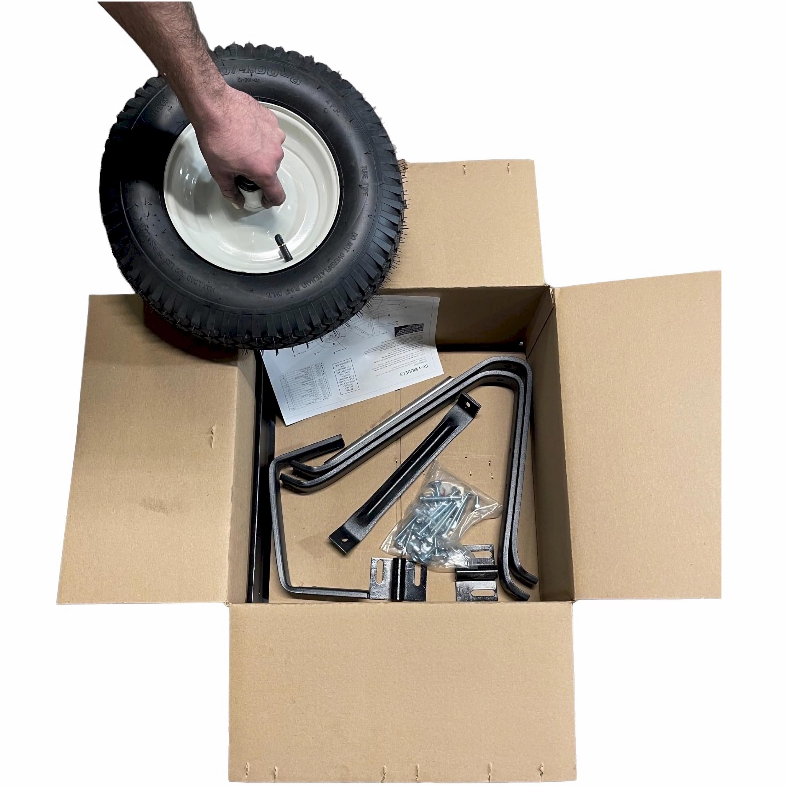 SCENIC ROAD Replacement Parts Box for Dual-Wheel 8 Cubic Feet Wheelbarrow with 16 Inch Ribbed Tires - Heavy Duty Garden & Construction Accessories for Landscaping, Yard Work, and DIY Projects