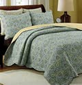 Premium 3-Piece 100% Cotton Quilt Bedding Set - Full/Queen Size - Soft & Breathable Bedroom Comforter for Cozy Sleep & Home Decor