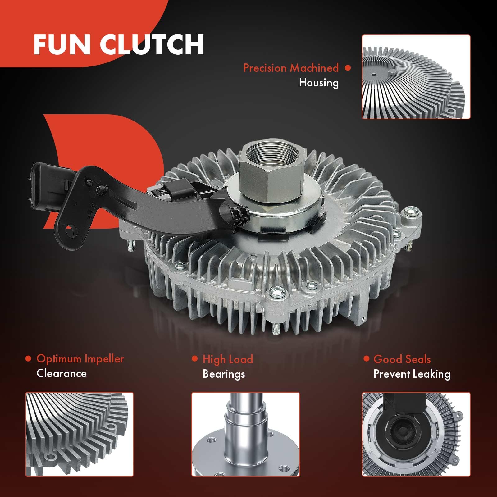 Premium Electronic Radiator Cooling Fan Clutch for 2013-2018 Ram 2500 3500 4500 5500 6.7L Diesel Trucks - Replaces OEM #52014729AC, 9202520, 622-012 - Heavy Duty Cooling Solution for Towing & Off-Road Use