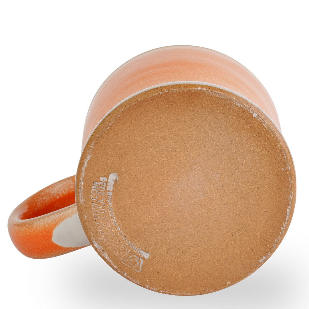 Handmade Orange Sickle Ceramic Mug - Unique Handcrafted Coffee Cup for Home, Office & Gifts - Perfect for Hot Beverages, Tea & Cozy Mornings