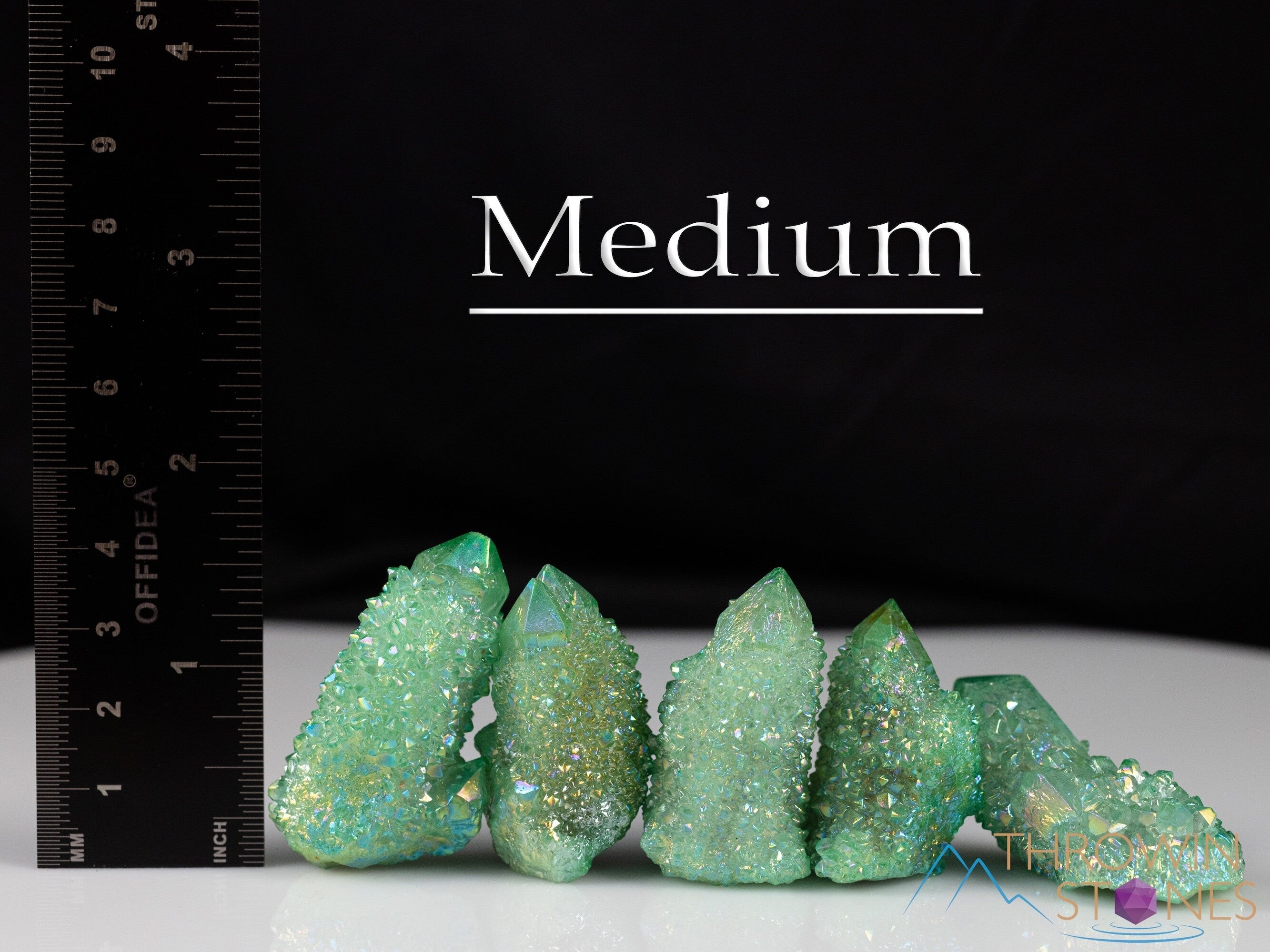 Natural Green Apple Aura Quartz Crystal Point - Rainbow Healing Stone for Meditation, Chakra Balancing & Spiritual Growth - Perfect for Home Decor, Yoga Spaces & Energy Healing