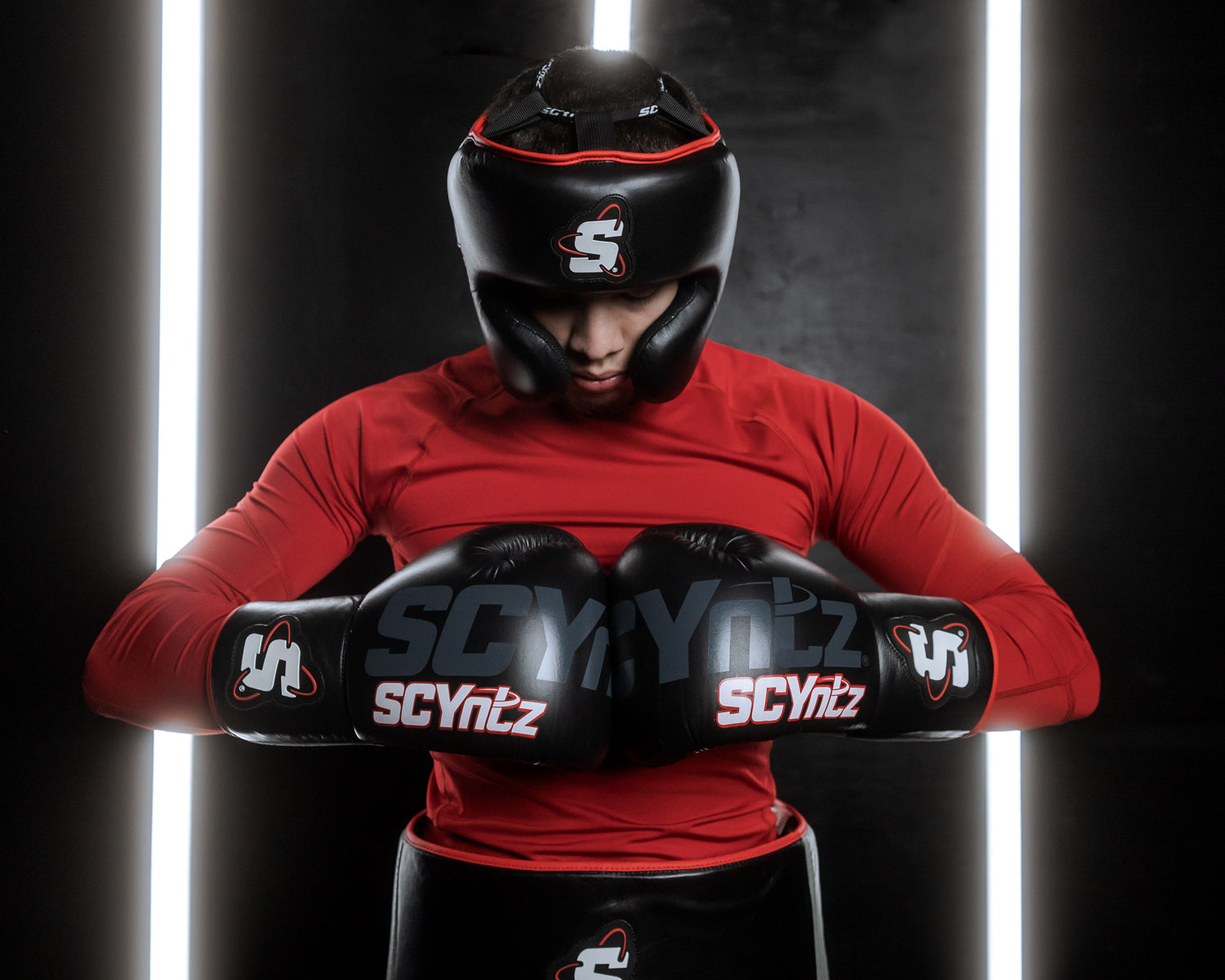 Premium SCYntz Leather Sparring Boxing Gloves for Training & MMA - Heavy Bag Workouts, Kickboxing, Muay Thai & Martial Arts Practice