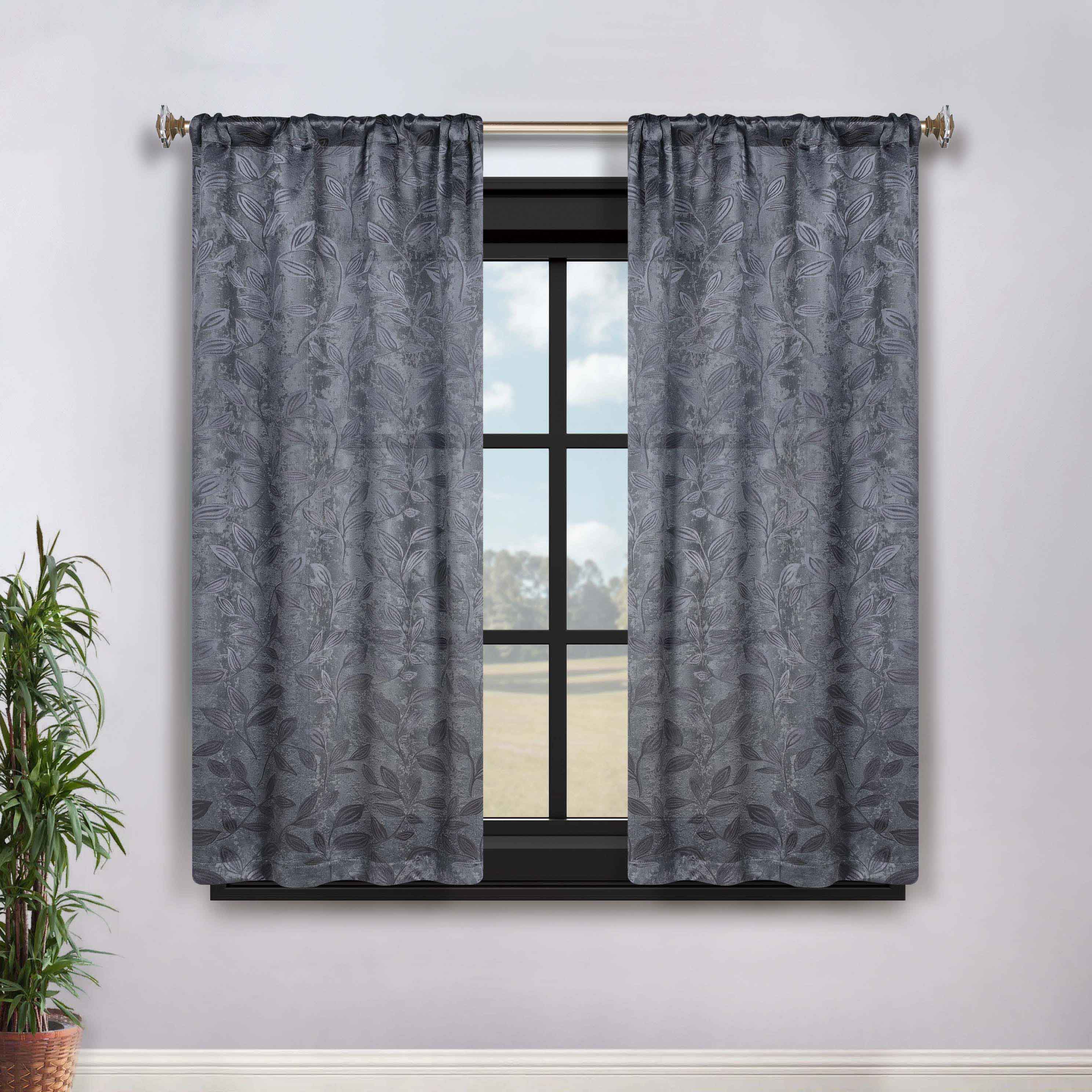 Blackout Curtains with Rod Pocket - Set of 2 Panels for Room Darkening & Privacy - Perfect for Bedrooms, Living Rooms & Home Theater