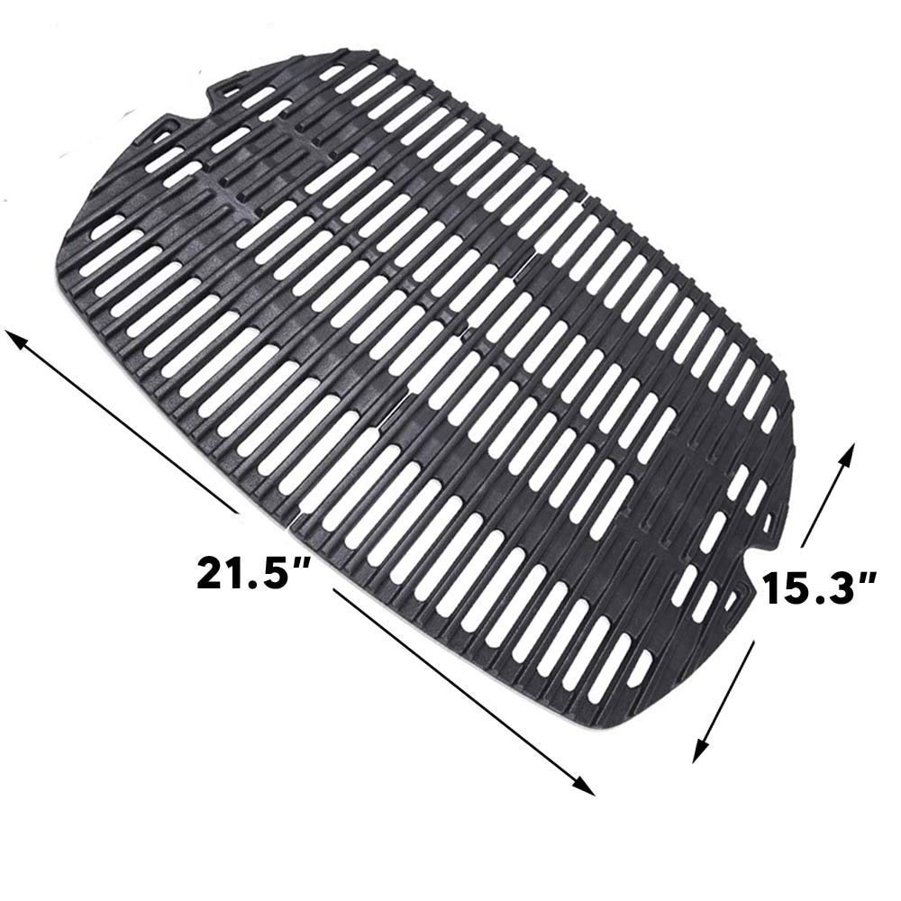 Uniflasy 7645 Cast Iron Cooking Grates & 6559 Griddle for Weber Q200 Q220 Q2000 Series Gas Grills - Durable Replacement Grill Parts for Outdoor BBQ, Camping, and Backyard Cooking