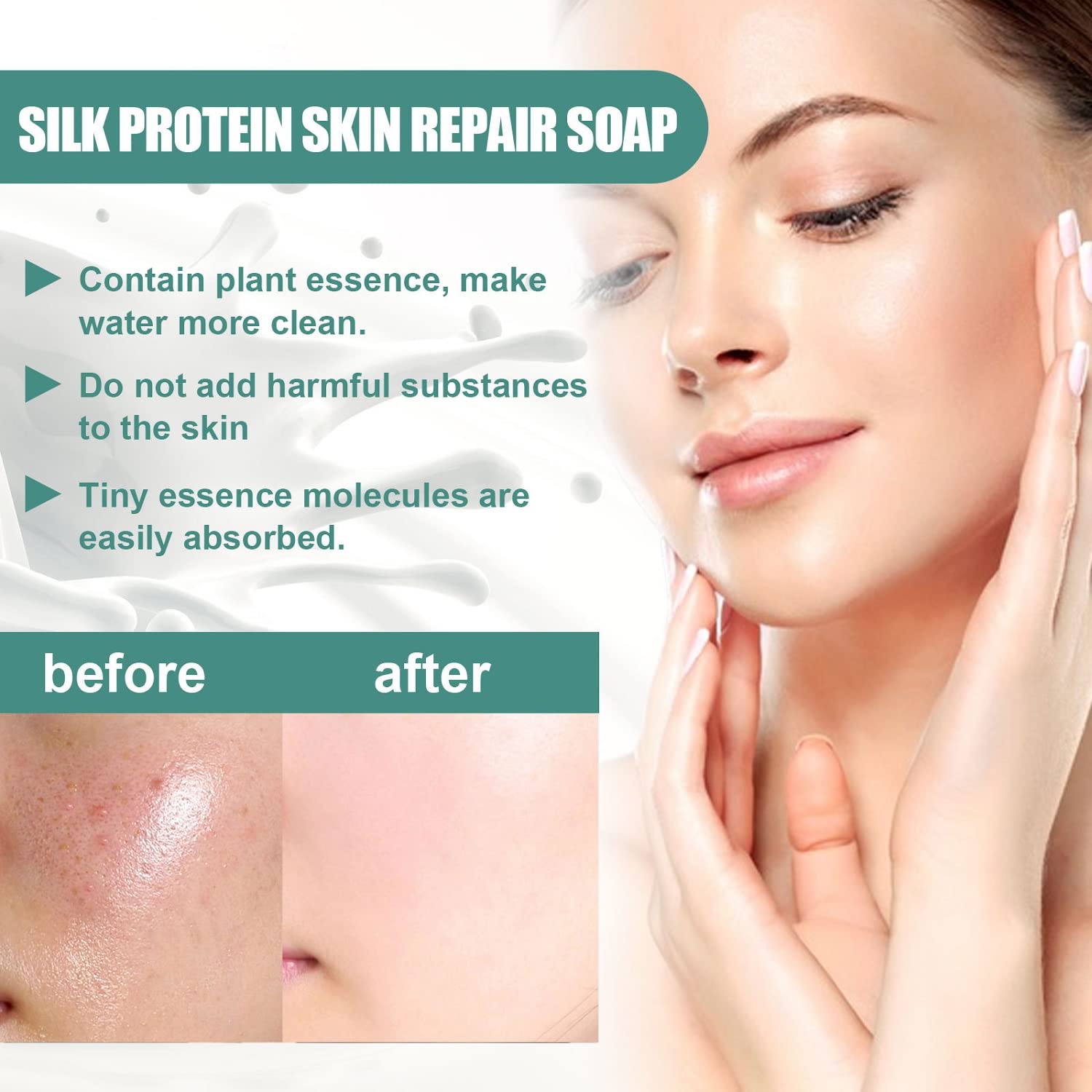 2PCs SkinFerm Collagen Milk Whitening Soap with Silk Protein - Exfoliating & Brightening Bar for Dull, Uneven Skin - Face & Body Wash for Smooth, Soft Complexion - Perfect for Daily Skincare & Glowing Skin Routine