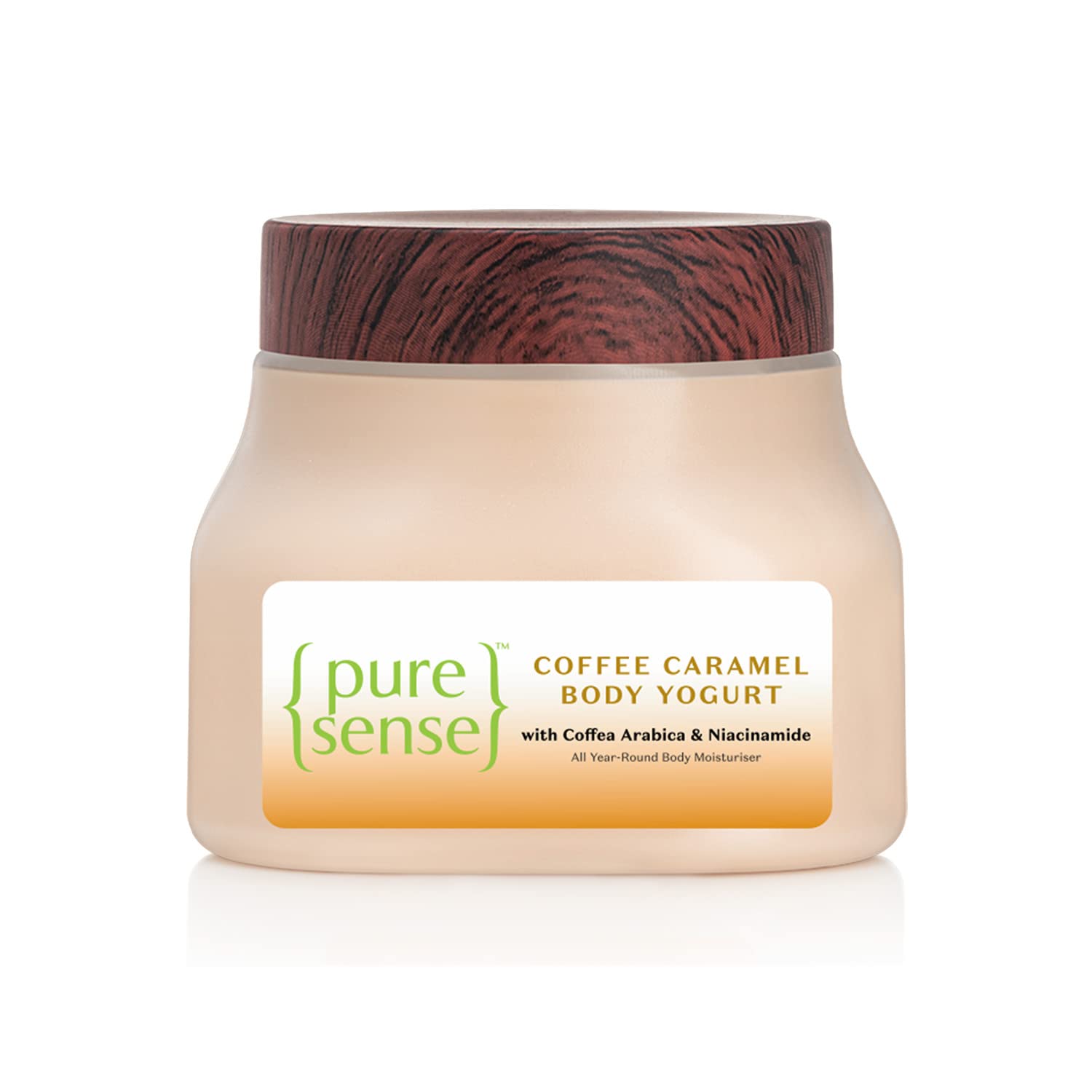 PureSense Coffee Caramel Body Yogurt with Arabica Coffee & Niacinamide - Deep Nourishing & Moisturizing for Glowing Skin - Lightweight Hydration for All Skin Types (160ml) - Perfect for Daily Skincare Routine & Spa-Like Treatment at Home