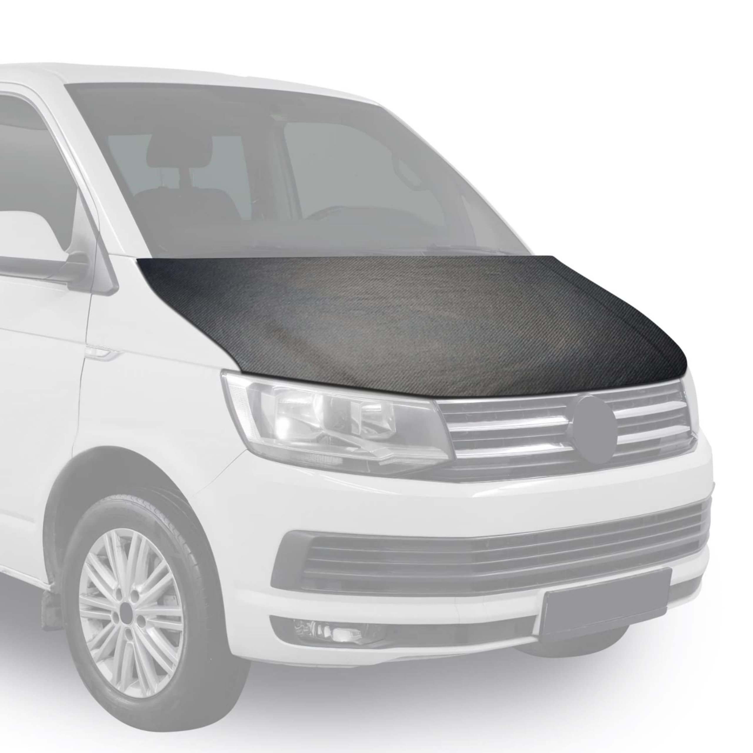 OMAC Carbon Black Full Coverage Car Bonnet Mask Hood Bra for RAM ProMaster 2014-2025 - Durable Protection Against Road Debris & Weather for Van, RV & Camping Vehicles