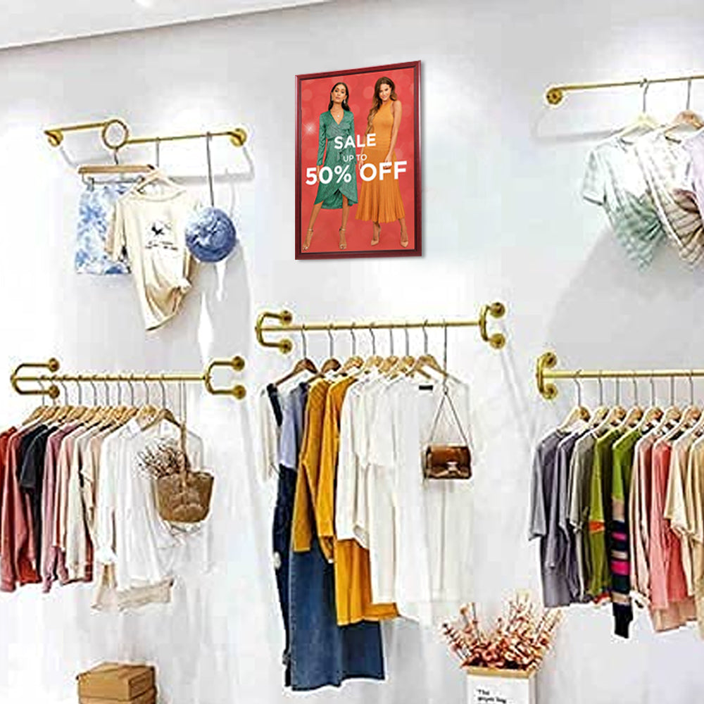 13x19 Inch Wooden Poster Frame - Premium Quality Swing Frame for Wall Art Display - Perfect for Home Decor, Office, Gallery & Gift Giving