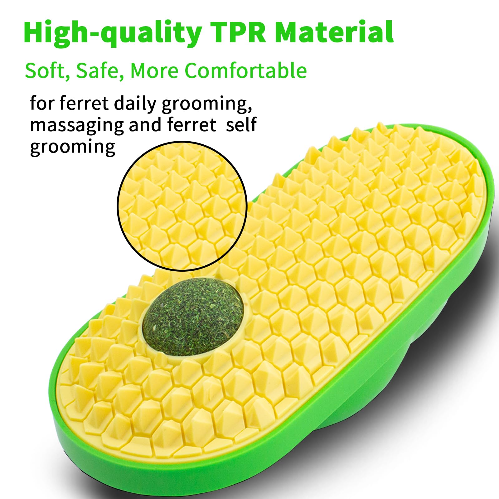 Ferret Chew Toys for Teeth Cleaning - Safe & Edible Hay Ball for Ferret Lick & Play - Dental Treat Wall Ball - Easy to Clean - Perfect for Cage Enrichment & Playtime