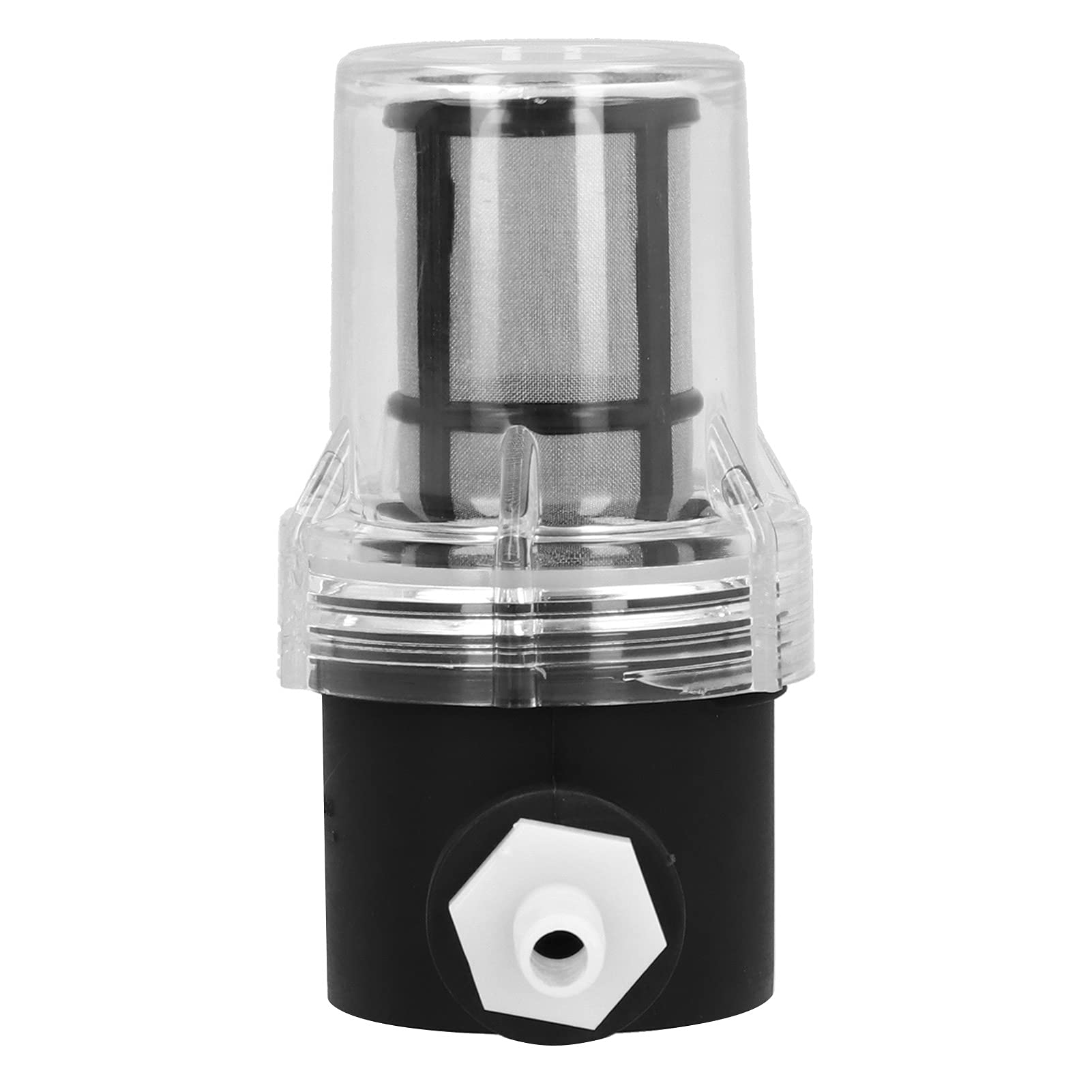 Professional Inline Beer Filter with 2 Barbs - 150 Micron 80 Mesh Water & Beer Strainer for Home Brewing - Perfect for Kegging, Fermenting, and Draft Beer Systems - White