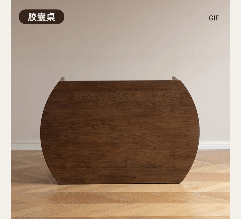 Solid Black Walnut & Oak Modern Folding Round Dining Table - Perfect for Small Spaces, Apartments & Multi-Purpose Rooms