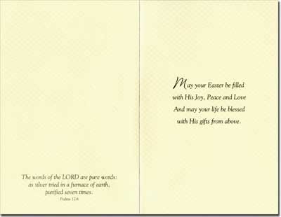 Easter Greeting Card with Church and Tulips Design - Perfect for Ministers, Pastors & Religious Celebrations