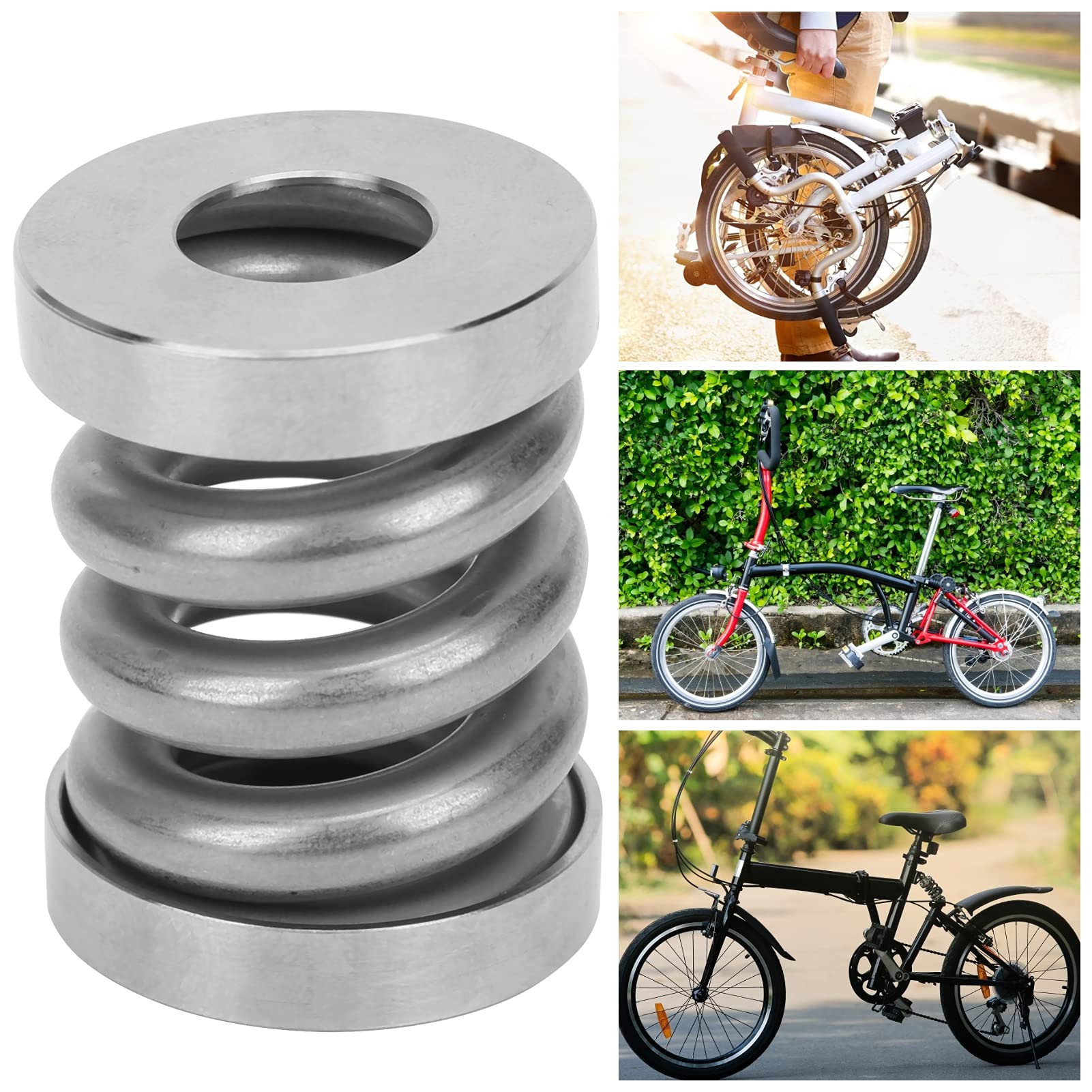 Premium Titanium Coil Spring for Bikes - Lightweight & Durable Shock Absorber for Brompton & Folding Bicycles | Perfect for Urban Commuting & Off-Road Cycling