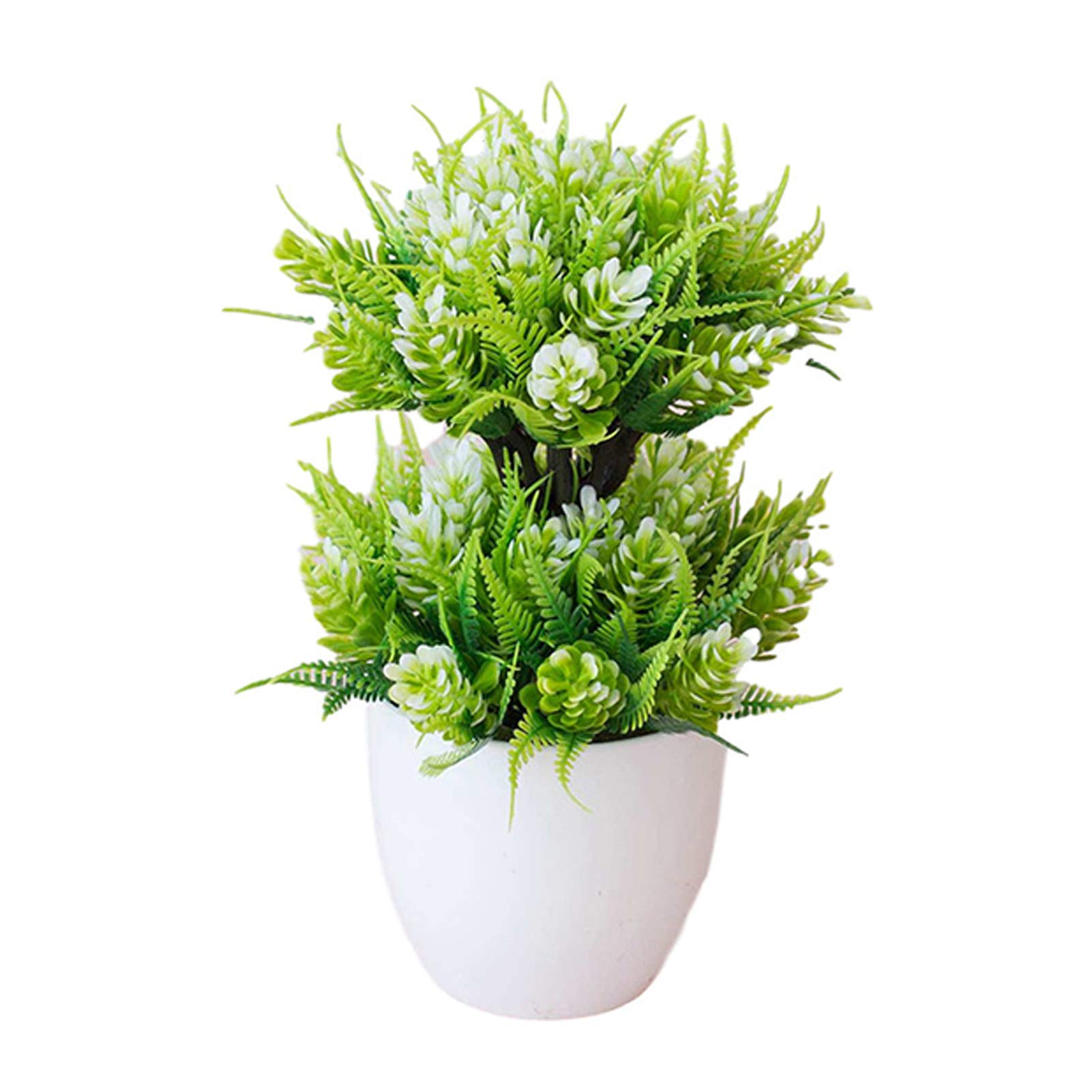 1 Set Artificial Flower Dual Layer Anti-Fade Simulation Potted Plants - White Heart Speaker Design for Home Garden Decor, Wedding Centerpiece & Office Desk Decoration