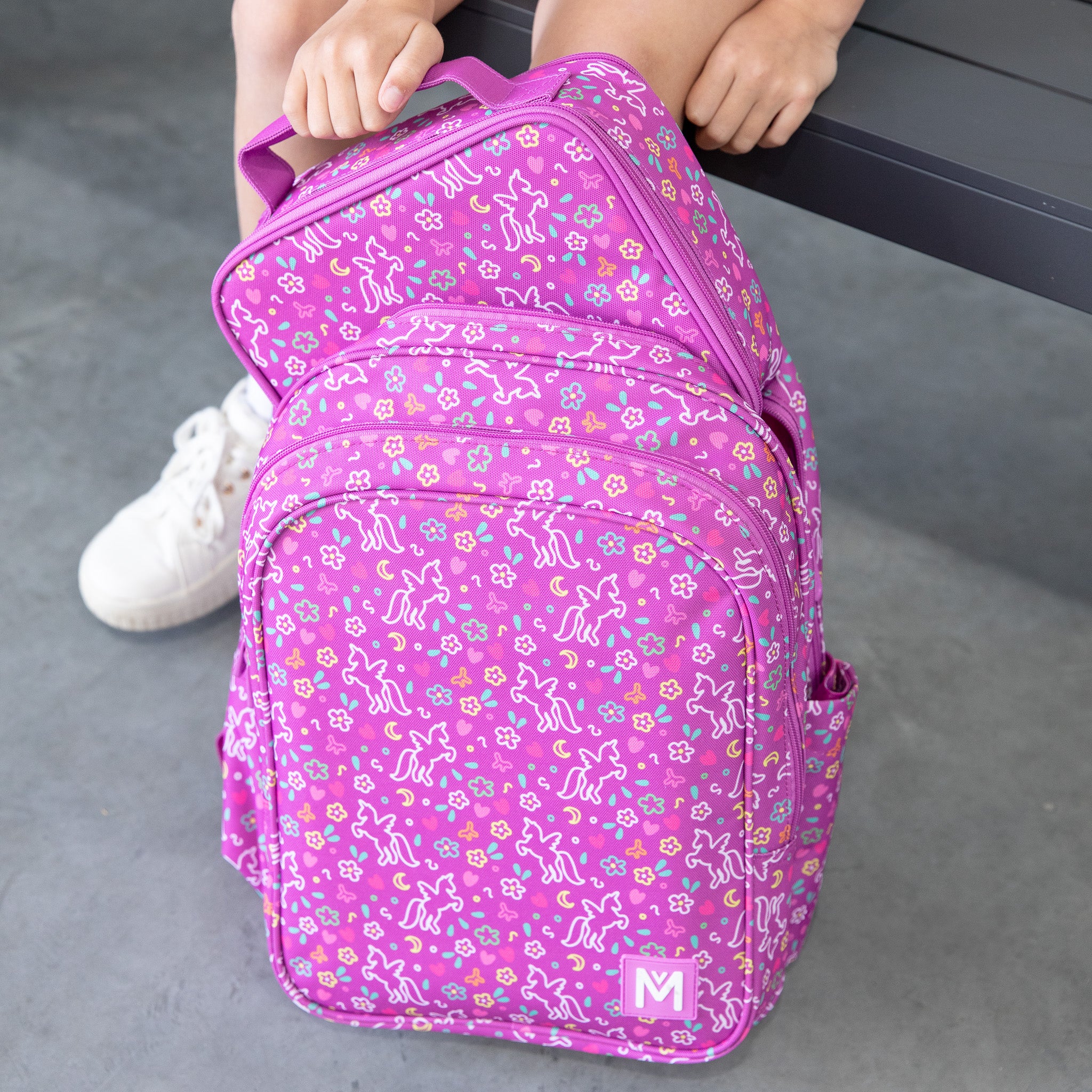 Montii.Co Junior Unicorn Backpack for Kids - Lightweight School Bag with Adjustable Straps, Perfect for School, Travel & Daily Use