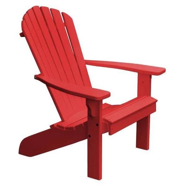 A&L Furniture Poly Fanback Adirondack Chair - Durable Outdoor Patio Furniture for Garden, Poolside & Backyard Relaxation