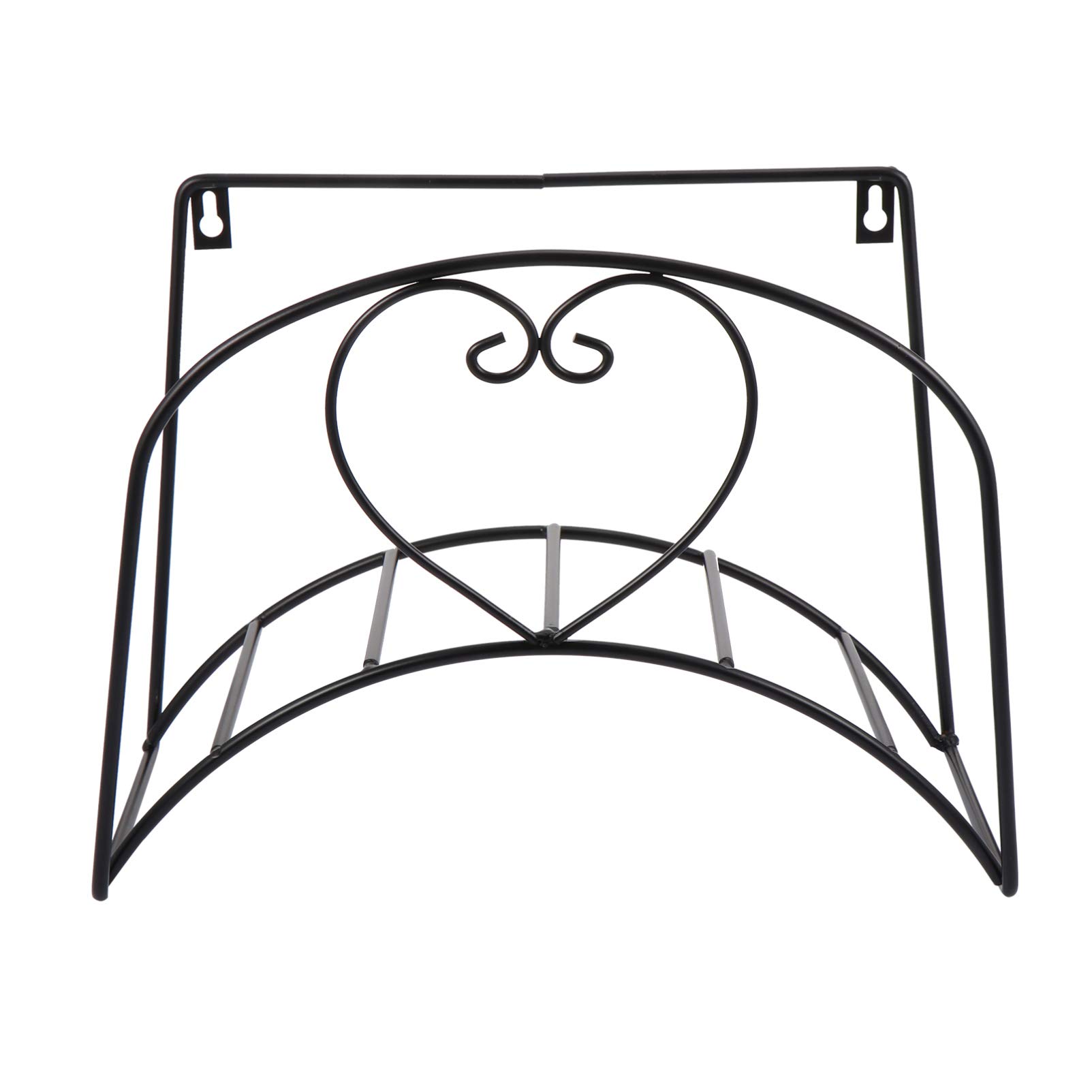 Happyyami Heavy Duty Hose Holder - Wrought Iron Frame Clothes Rack & Coat Hanger with Wall Mount Bracket - Perfect for Garage, Laundry Room, and Automotive Storage Organization