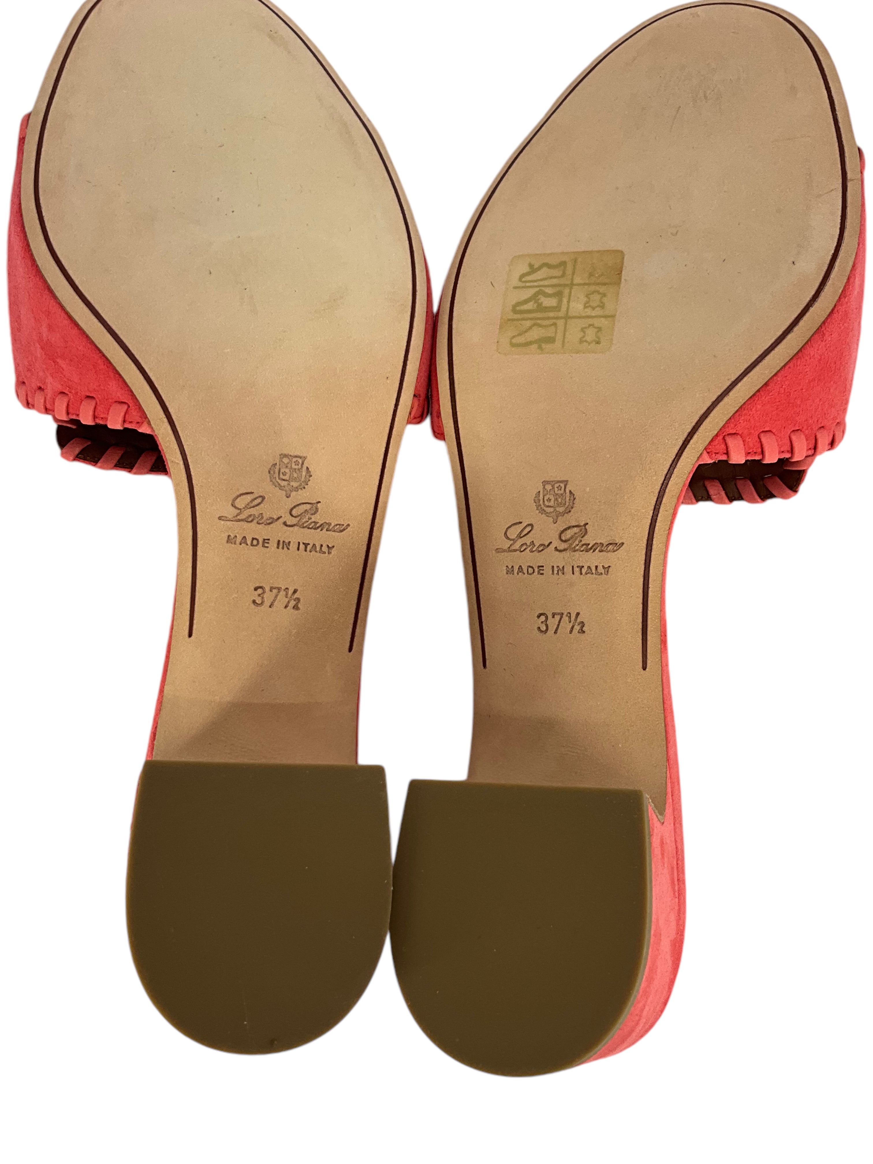 Loro Piana My Charms Suede Slide Mules Women's Size 7.5 | Comfortable House Slippers for Relaxing at Home & Lounging