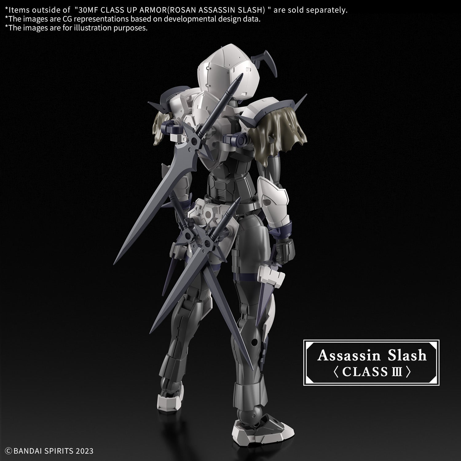 Bandai 30 Minutes Fantasy 30MF A12 1/144 Class Up Armor Rosan Assassin Slash Model Kit - Anime Action Figure for Collectors & Hobbyists | Perfect for Display, Customization & Tabletop Gaming