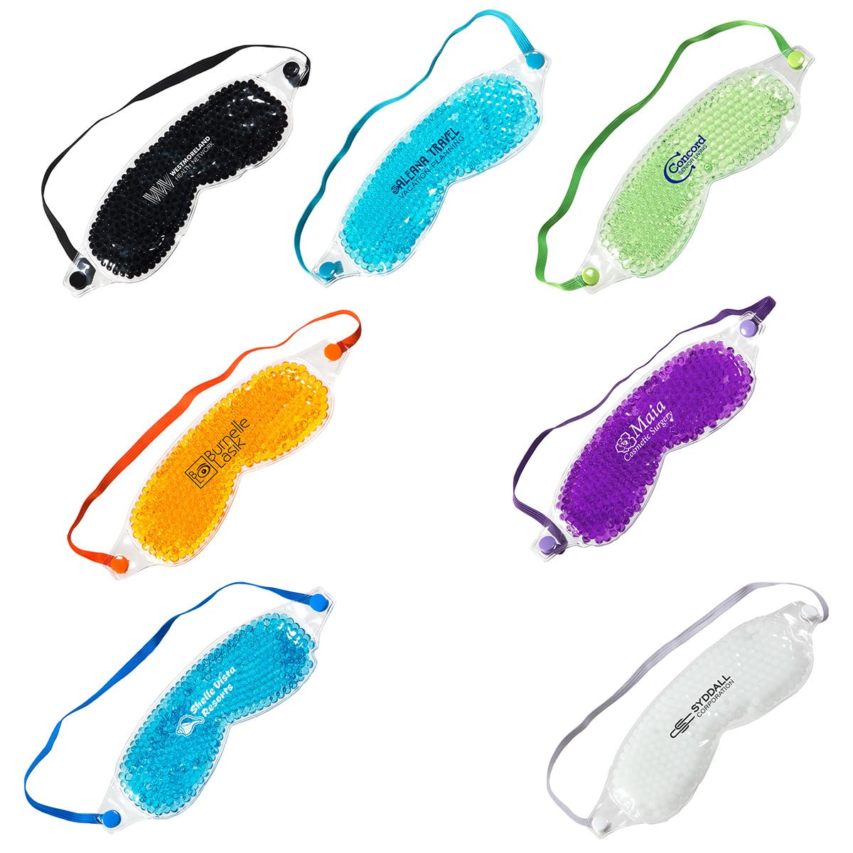 50-Pack Customizable Spa Face Mask with Aqua Pearls™ - Hot & Cold Therapy Packs for Relaxation - Personalized Logo/Text Imprint - Perfect for Massage, Skincare & Pain Relief