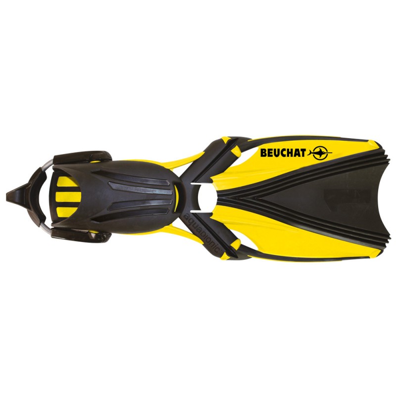 Beuchat Aquabionic EVO Yellow Snorkeling Fins - Lightweight Scuba Diving Fins for Men & Women - Perfect for Ocean, Pool, and Beach Swimming Adventures