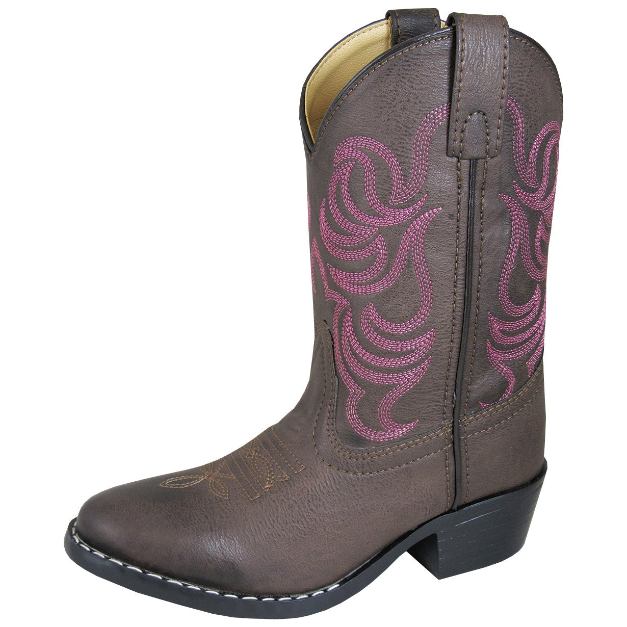 Smoky Mountain Youth Monterey Brown Cowboy Boots - Western Style Leather Boots for Kids & Teens | Perfect for Rodeo, Country Dancing & Outdoor Adventures