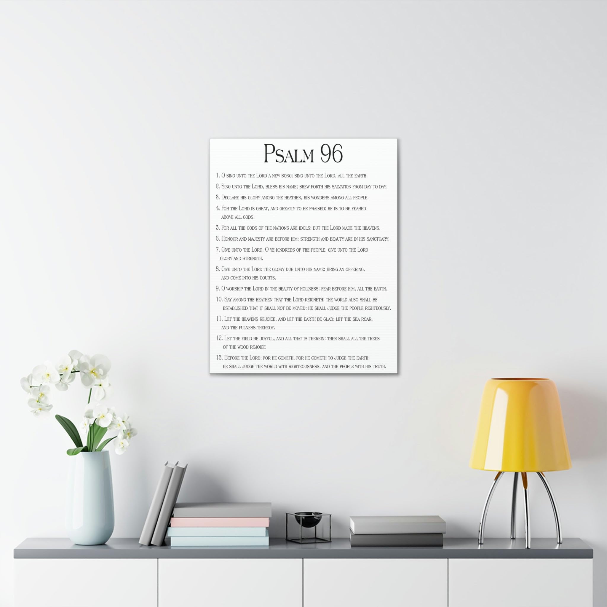 Beautiful White Bible with Psalm 96 Art - Perfect Christian Gift for Weddings, Baptisms & Daily Devotion - Express God's Love Through Scripture