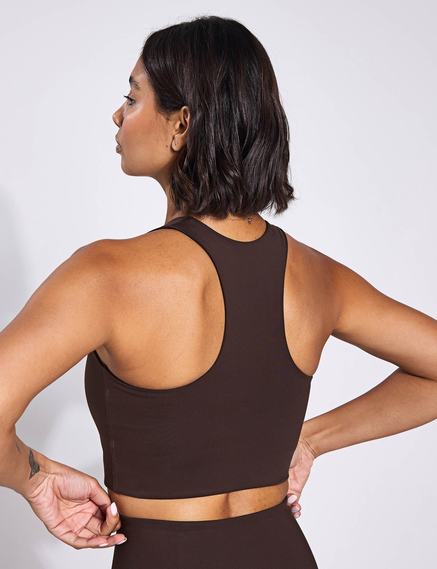 Premium Dylan Bra - Comfortable Wireless Lace Bralette for Women - Cocoa Bean Color - Perfect for Everyday Wear, Lounge & Sleep