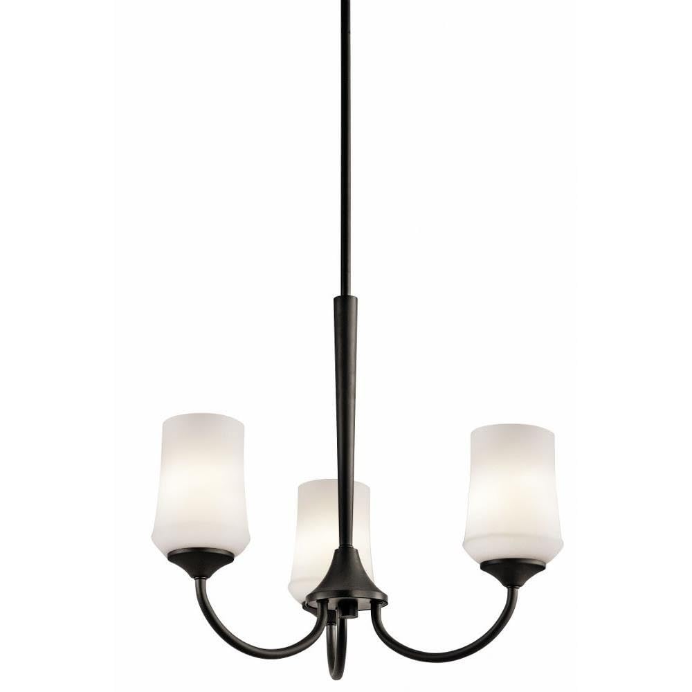 Kichler 43664OZ 3-Light Old Bronze Chandelier - Elegant Dining Room & Foyer Lighting Fixture for Home Decor