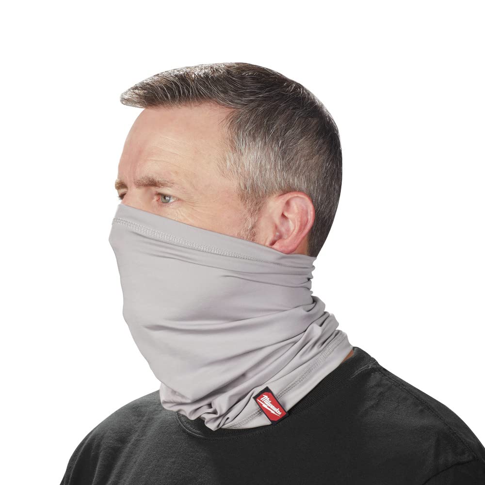 Milwaukee 423G Multi-Function Neck Gaiter - Gray Balaclava, Face Mask & Headband for Outdoor Sports, Hiking & Winter Activities