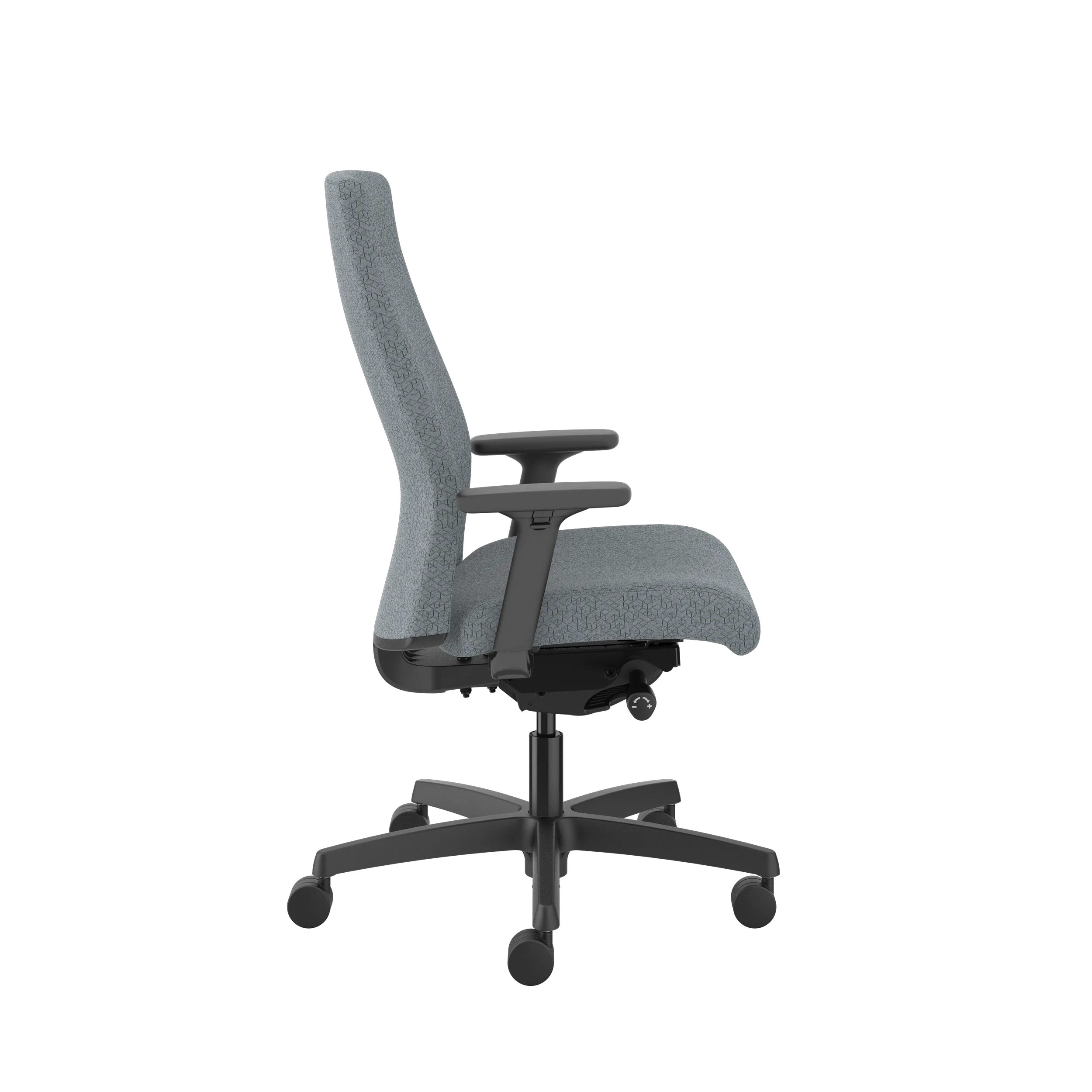 HON Ignition Upholstered Mid Back Office Chair - Ergonomic Mesh Task Chair with Adjustable Lumbar Support for Home & Office Workspace - Perfect for Long Hours of Computer Work and Video Conferencing