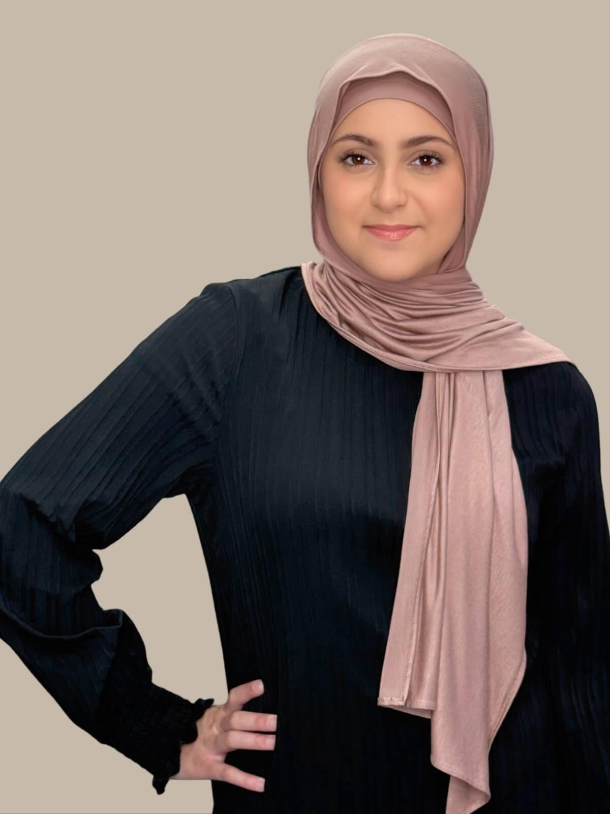 Modish Girl Premium Jersey Hijab in Pale Taupe - Soft & Comfortable Muslim Headscarf for Women - Perfect for Daily Wear, Prayer, and Special Occasions