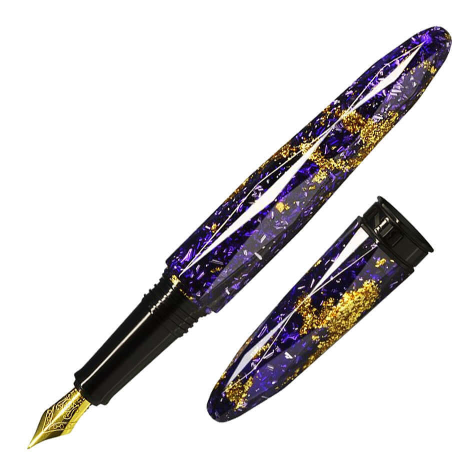 Benu Briolette Fountain Pen - Elegant Handcrafted Writing Pen with Iridescent Finish | Perfect for Journaling, Calligraphy & Gift Giving