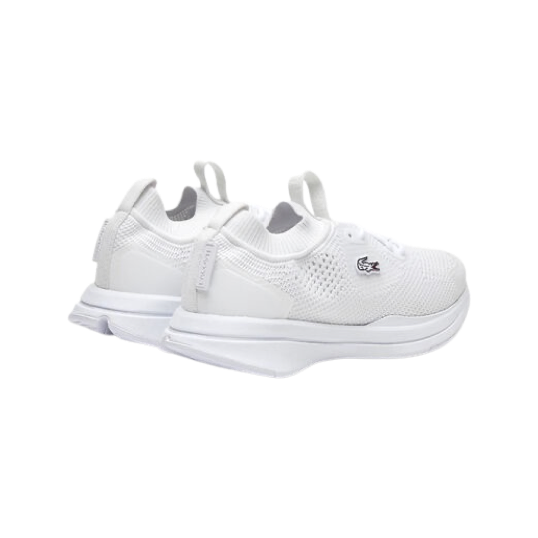 Lacoste Women's Run Spin Knit Sneakers - White Athletic Shoes for Running, Walking & Casual Wear | Comfortable Tennis Shoes for Women