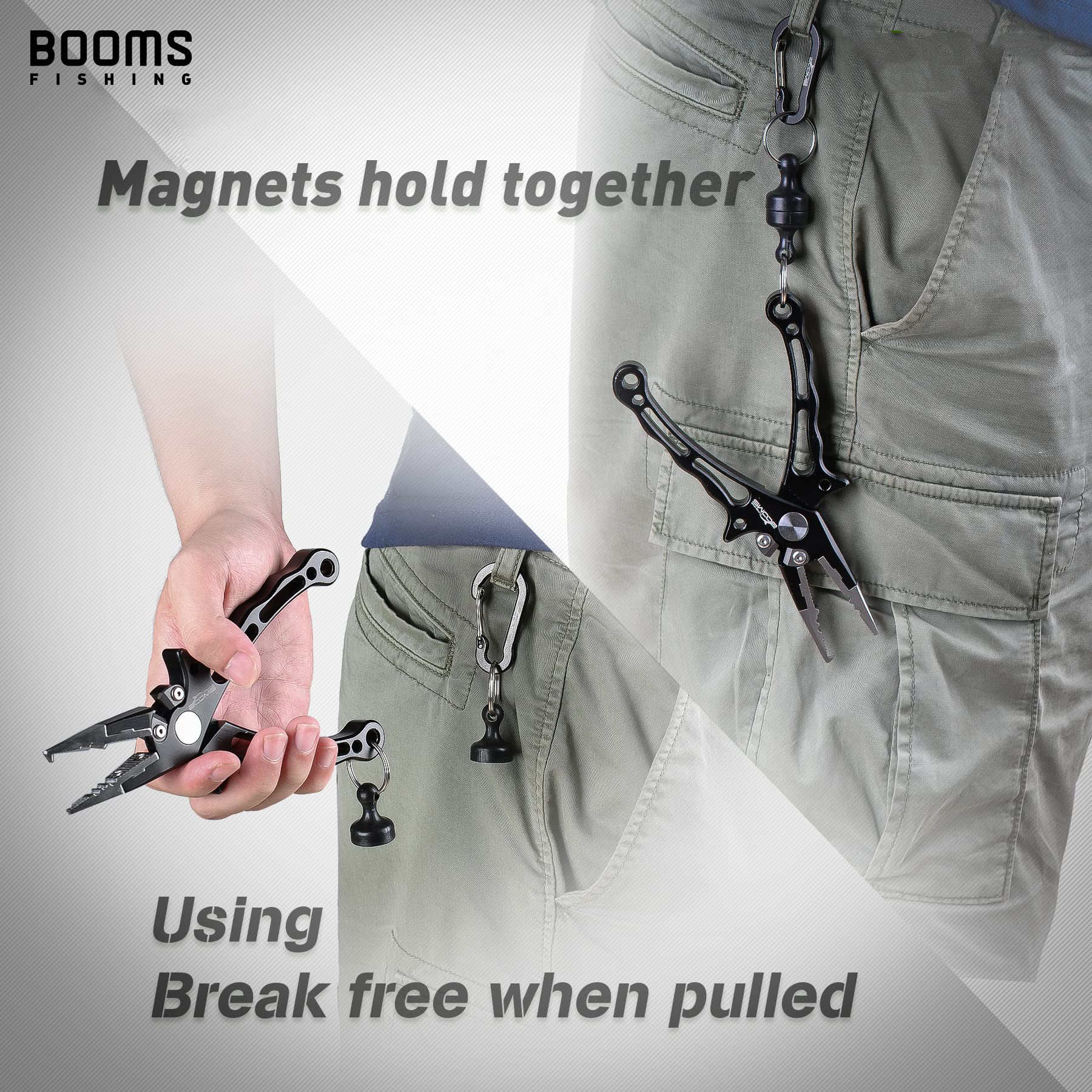 Booms Fishing MRC Magnetic Net Release - Quick Release Keychain for Fly Fishing | Outdoor Angling Gear