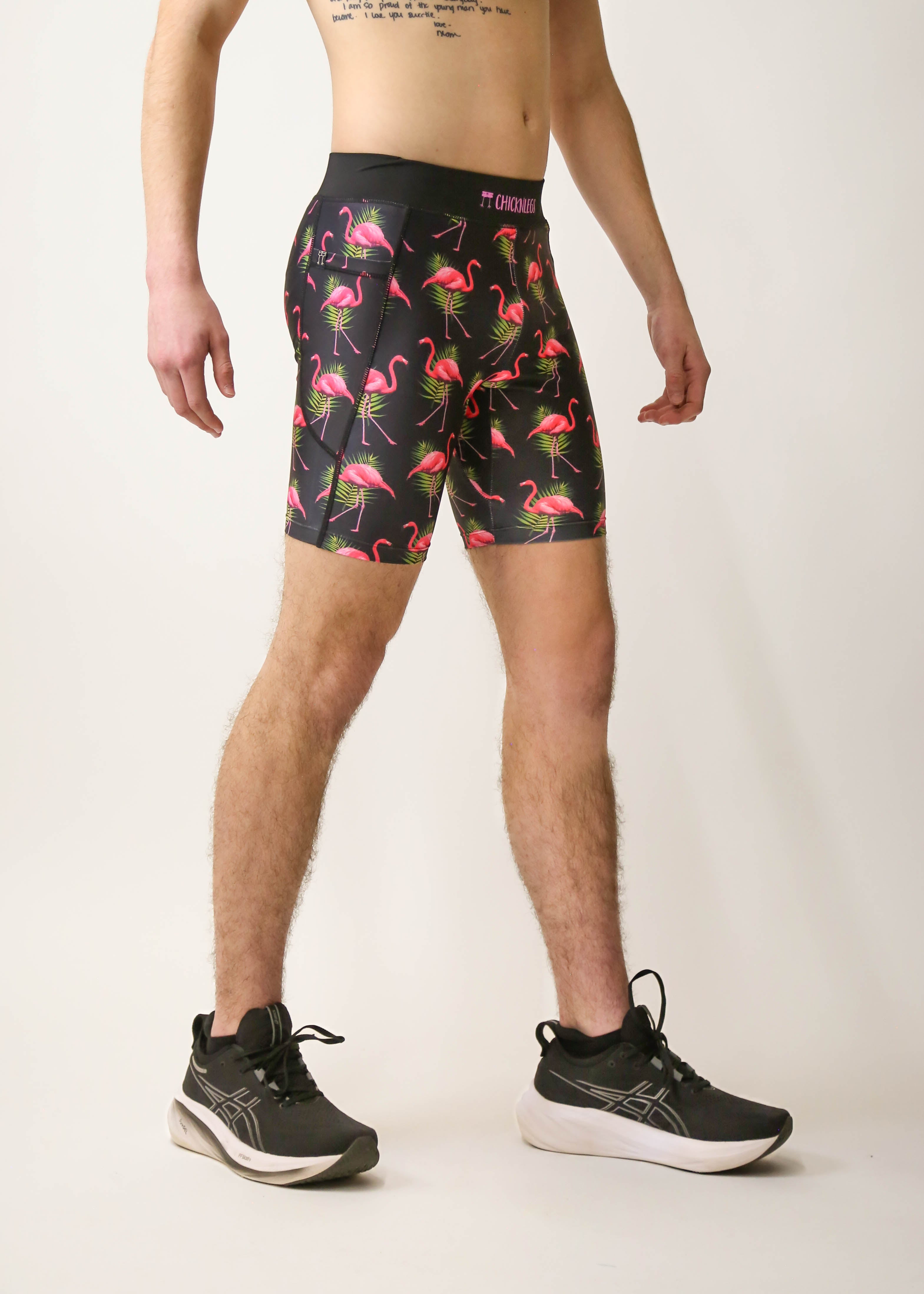 Men's Flamingo 8 Half Tights - Breathable Compression Running Shorts for Men, Workout & Gym Training, High-Performance Athletic Wear