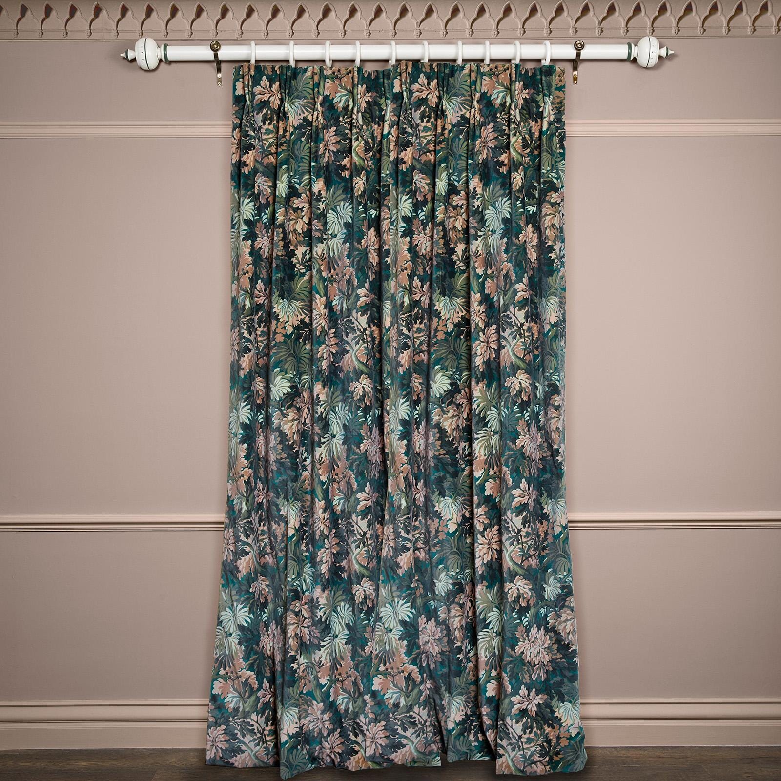 Luxury FORIS Velvet Curtains in Cerulean Blue - Blackout Drapes for Living Room & Bedroom - Soft Thermal Insulated Window Treatments for Home Decor