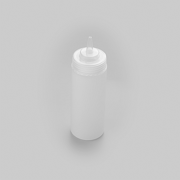 12 oz Clear Plastic Squeeze Bottles with Precision Tip - 2.25