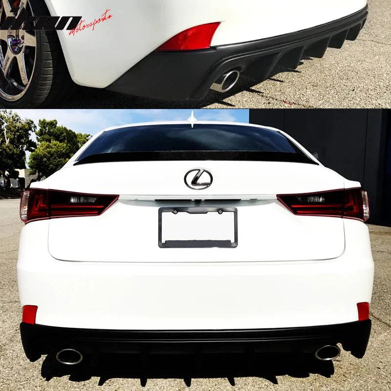 2014-2016 Lexus IS250 IS350 IS200T Rear Bumper Lip Diffuser - Sport Style PP Material for Enhanced Aerodynamics & Styling - Perfect for Car Enthusiasts & Street Racing