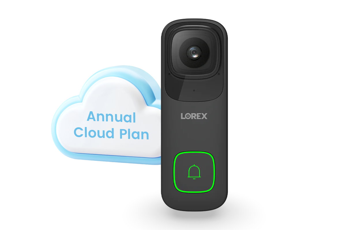 Lorex 4K WiFi Video Doorbell - Wired Security Camera with 32GB Storage & Cloud Access - Monitor Front Door for Home Security & Package Delivery