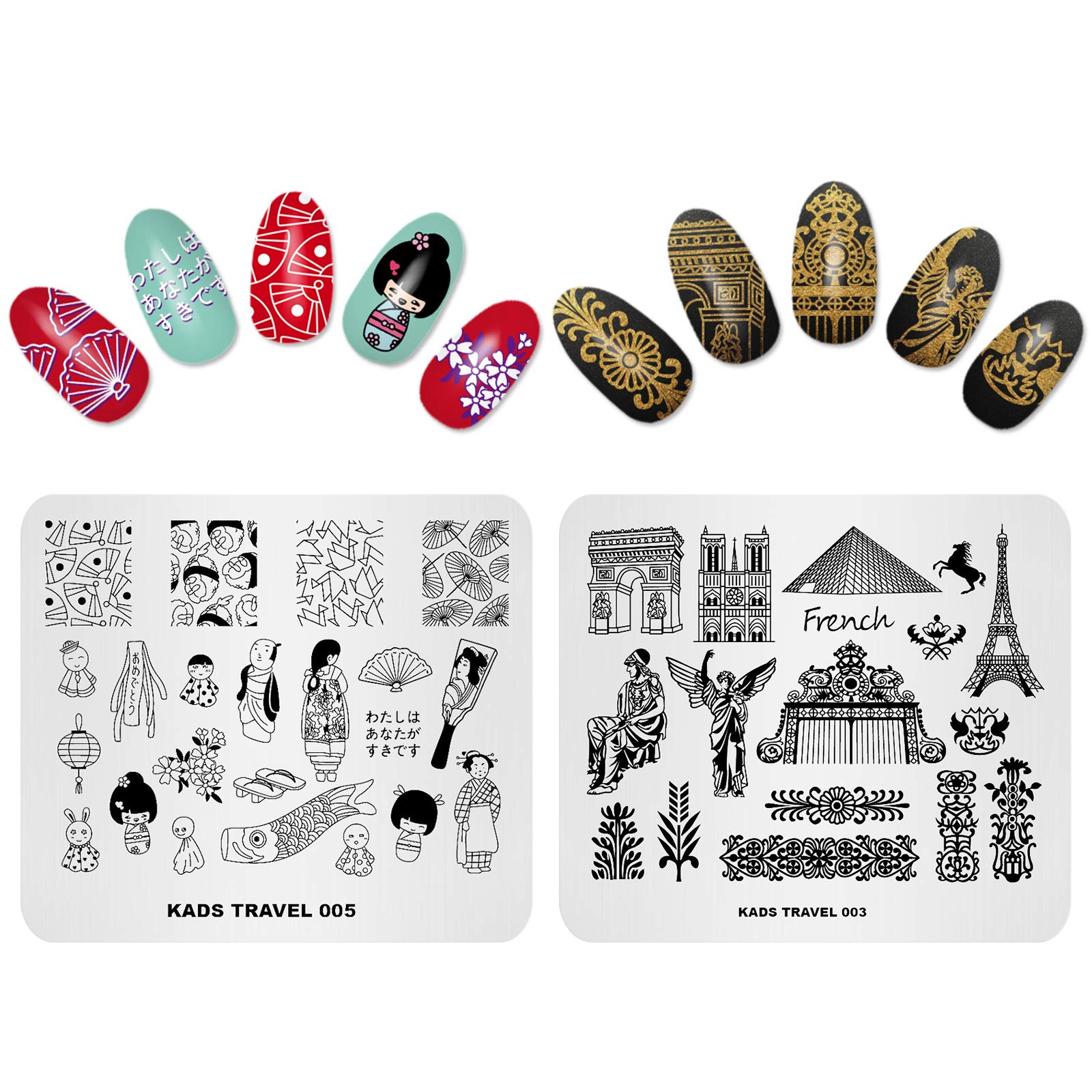 10Pcs Nail Stamp Plates Set - Floral, Animal & Chinese Style Nail Art Stamping Templates for DIY Manicure | Perfect for Home, Salon & Party Nail Designs