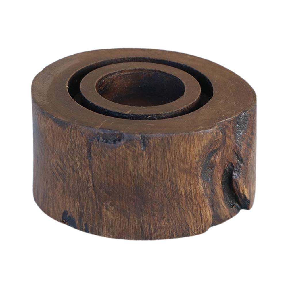 1Pc Wooden Candlestick Holder - Vintage Decorative Candle Stand for Wedding, Banquet, Party & Home Decor - Romantic Dinner Table Centerpiece for Christmas, Thanksgiving & Special Occasions