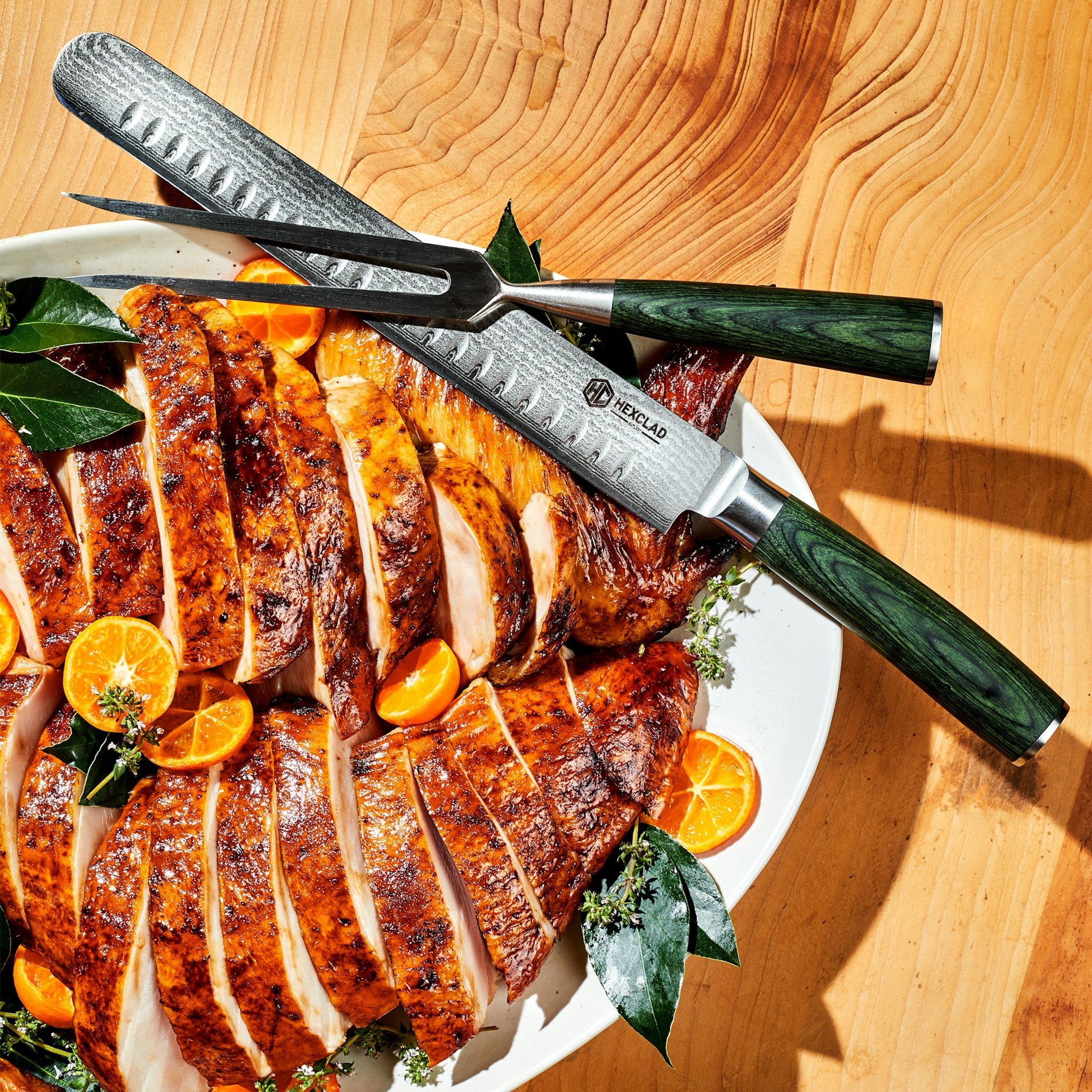 HexClad Japanese Damascus Steel Knife Set - Professional Chef Knives for Cooking, Slicing, Dicing - Perfect for Home Kitchens & Gourmet Cooking