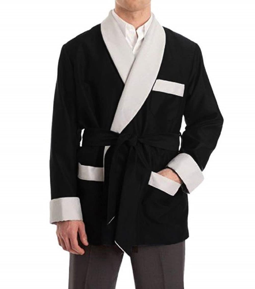 Luxury Men's Silky Satin Smoking Jacket - Classic Lightweight Silk Outerwear for Formal Events, Lounging & Special Occasions